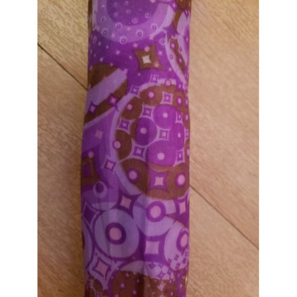 Kaleidoscope Umbrella Purple + Army Green Geometric Pattern Clicks Automatic NWT
